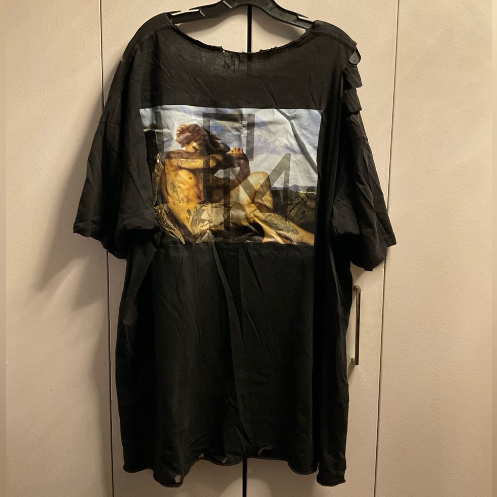 FALLEN ANGEL Art Print Sleeveless Oversized Shirt